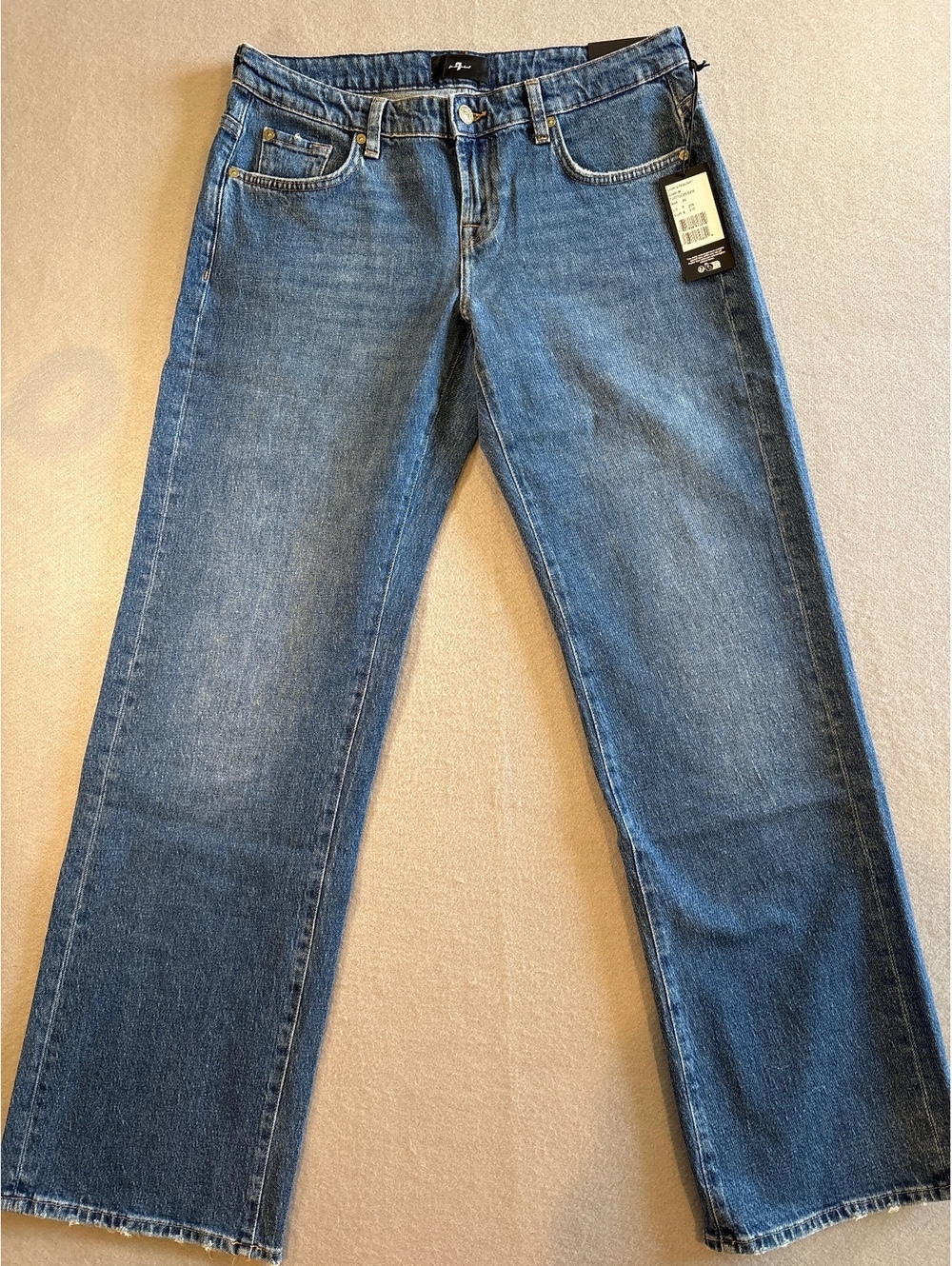 7 For All Mankind Low Straight Explorer Jeans Size 29